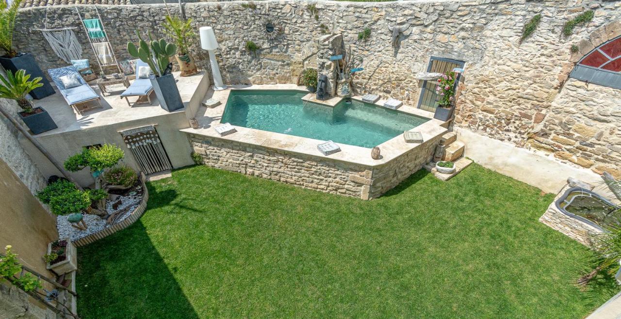 Le Baratier - Demeure De Charme Sauna & Piscine Calvisson Luaran gambar